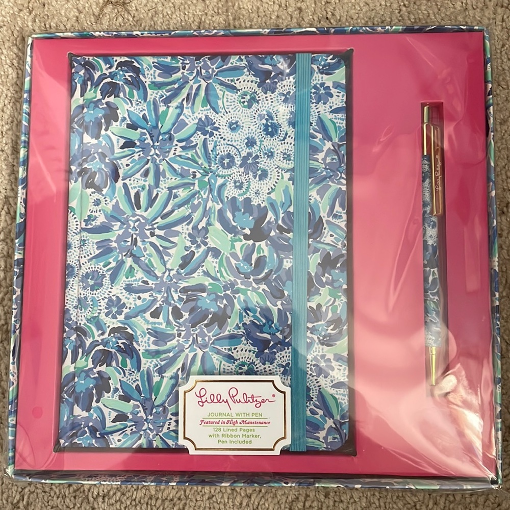 Lilly Pulitzer Journal and Pen High Maintenance Gift box